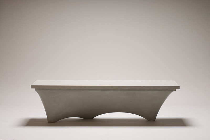 Planer Concrete Bench by Brandon Gore