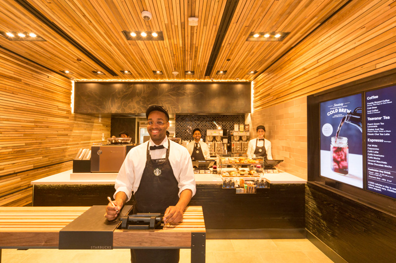 Starbucks Opens Its First Express Format Store On Wall Street