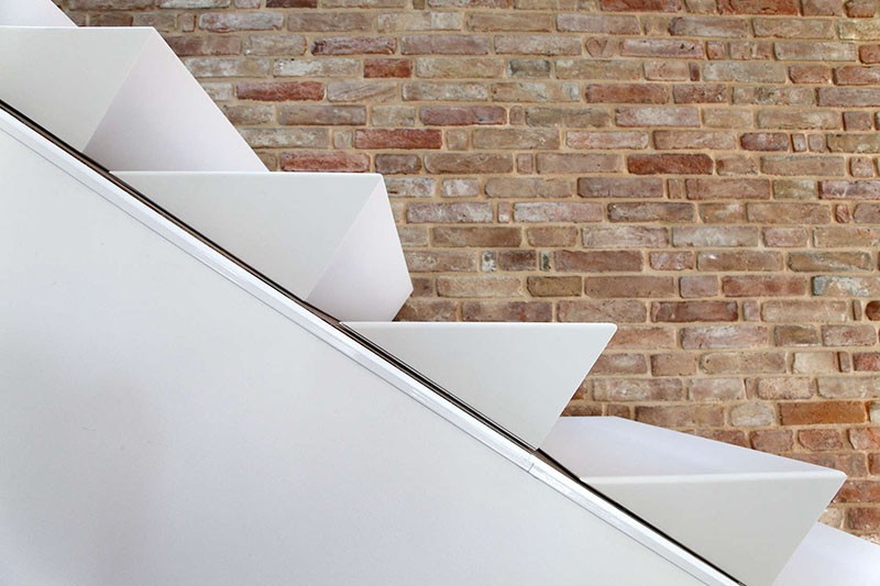 Wedge shaped stairs