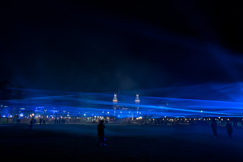 Artist Daan Roosegaarde Floods Museum Square In Amsterdam