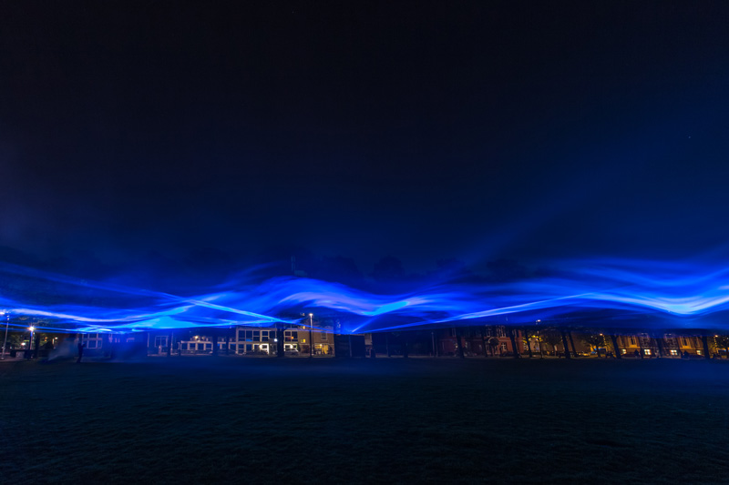 Artist Daan Roosegaarde Floods Museum Square In Amsterdam