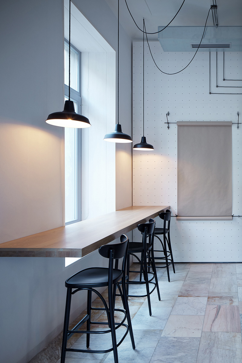 A White Minimalist Bistro In Prague