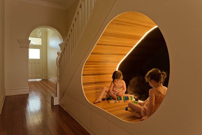 Play space under the stairs