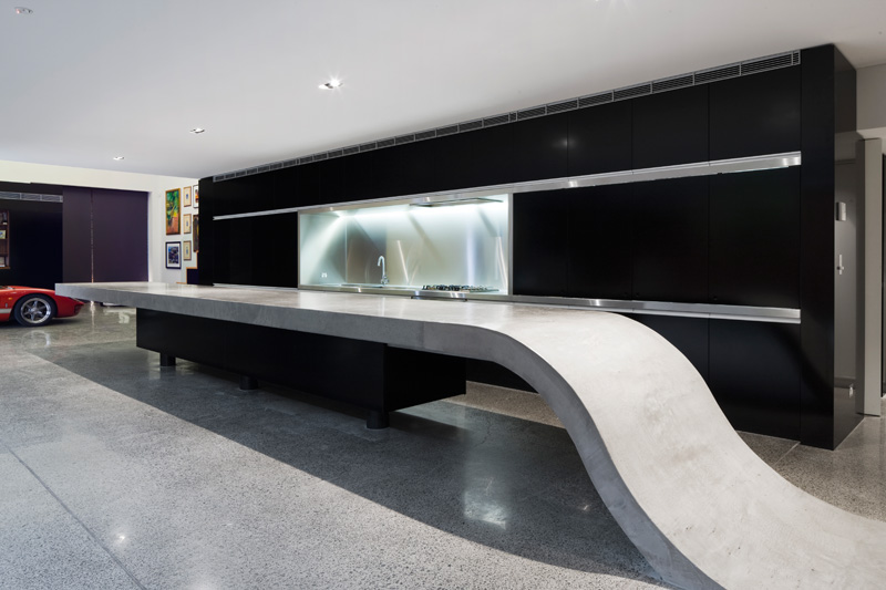 Design Detail: Concrete Kitchen Countertop By Corben Architects