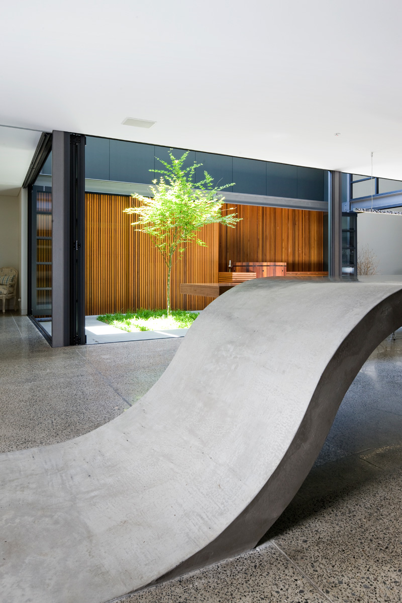 Design Detail: Concrete Kitchen Countertop By Corben Architects