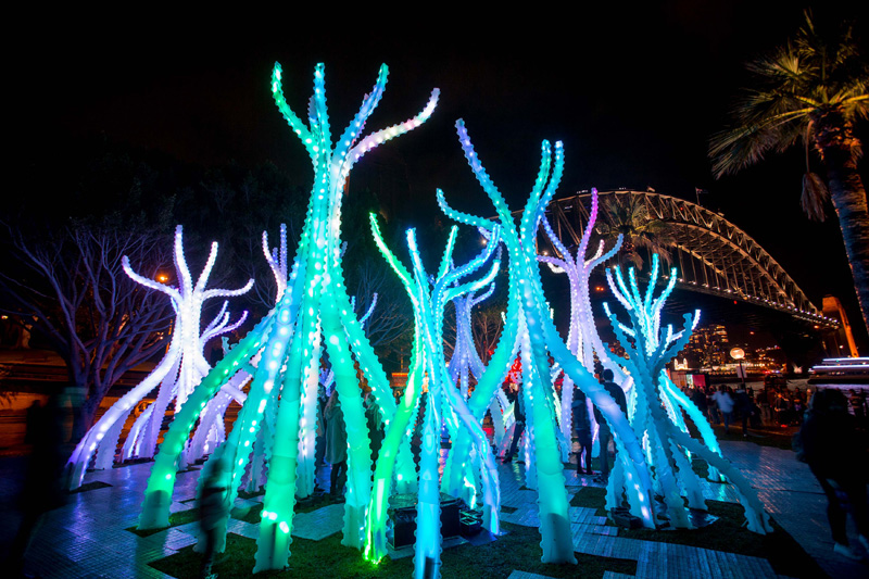 Outdoor shop light art