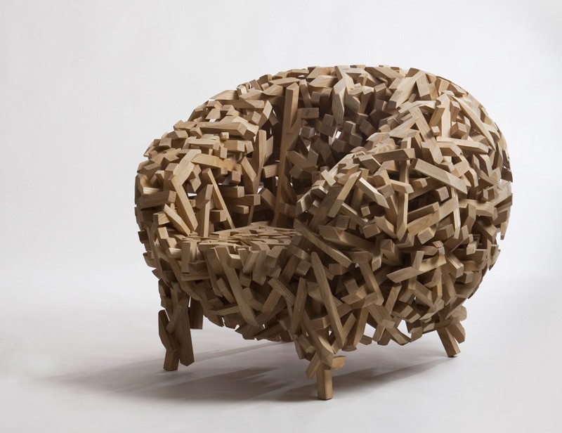 The Crossed Stick Chair By Samwoong Lee