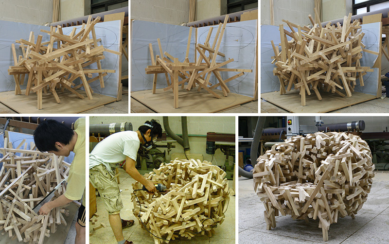 The Crossed Stick Chair By Samwoong Lee