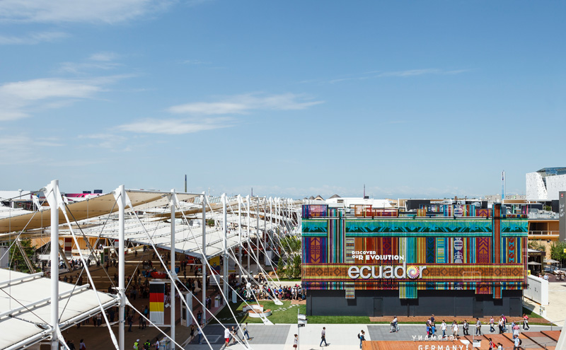 KriskaDECOR Covers Pavilion In Bright Aluminium Curtains