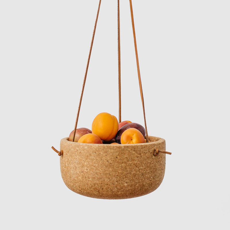 Melanie Abrantes Designs Hanging Cork & Leather Planters