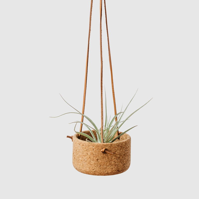 Melanie Abrantes Designs Hanging Cork & Leather Planters