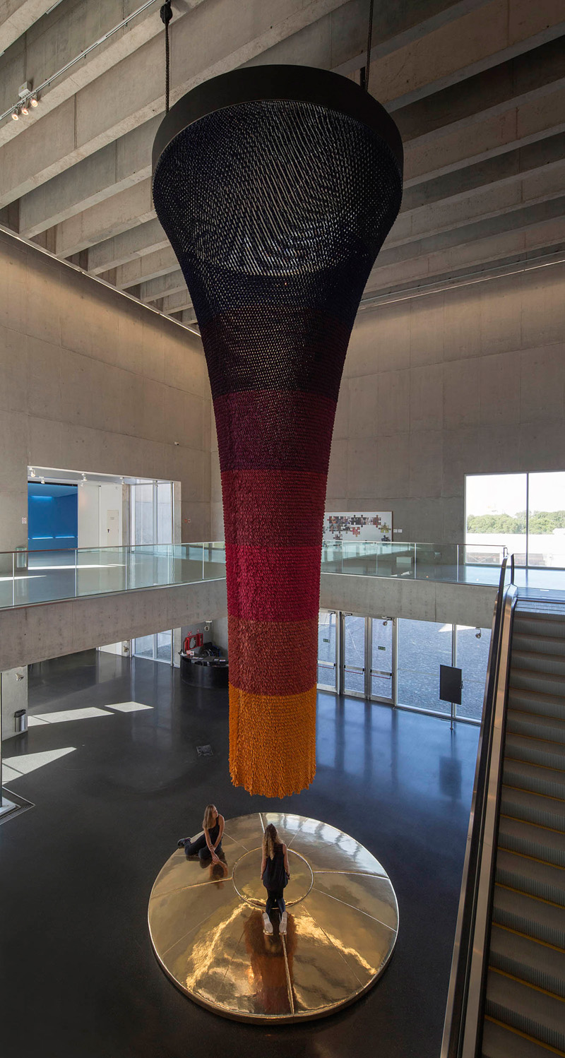 This Sculpture Is Made From 68,000 Dyed Wooden Clothespins