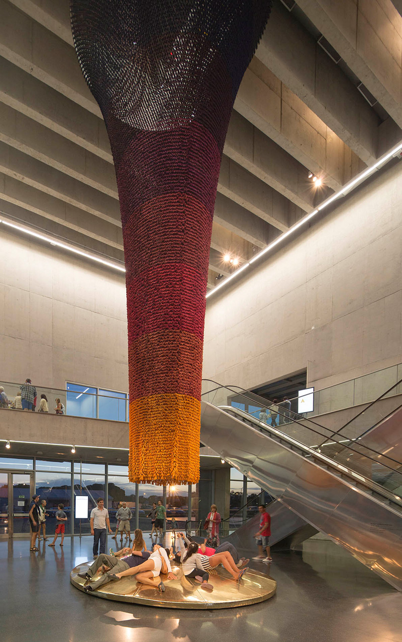 This Sculpture Is Made From 68,000 Dyed Wooden Clothespins