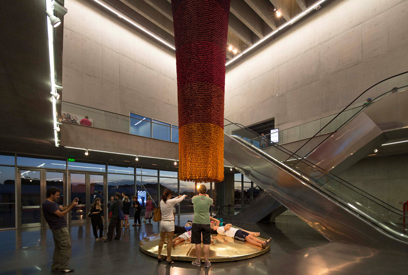 This Sculpture Is Made From 68,000 Dyed Wooden Clothespins