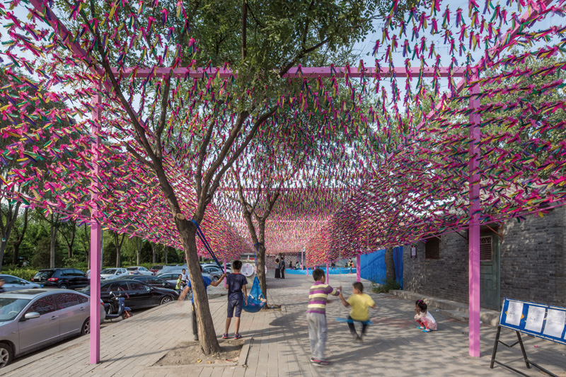 This Pavilion In Beijing Features 15,000 Brightly Colored Shuttlecocks