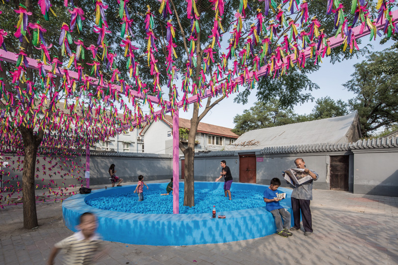 This Pavilion In Beijing Features 15,000 Brightly Colored Shuttlecocks