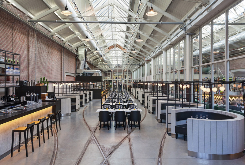 A Former Tram Repair Depot In Amsterdam Was Converted Into A Restaurant