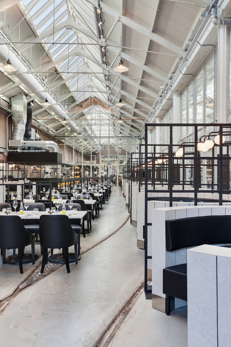 A Former Tram Repair Depot In Amsterdam Was Converted Into A Restaurant