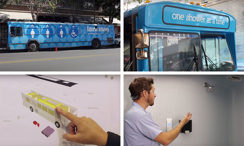 The Renovated Bus Provides Mobile Showers For The Homeless In San Francisco