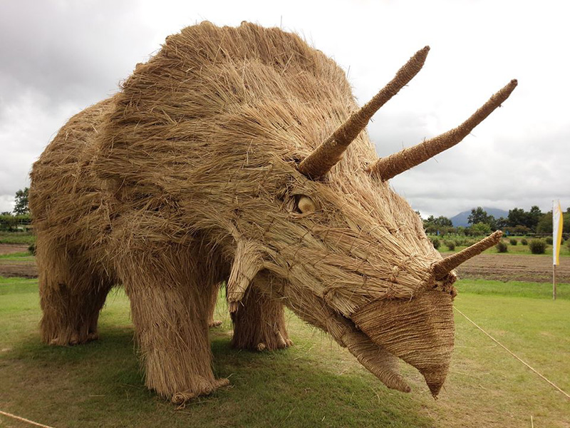 Rice Straw Sculptures In Japan