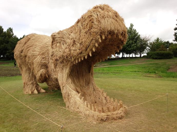 Rice Straw Sculptures In Japan