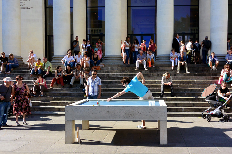 Gwendal Le Bihan Designs Urban Pool Table For Public Games