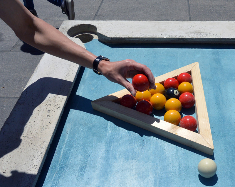Gwendal Le Bihan Designs Urban Pool Table For Public Games