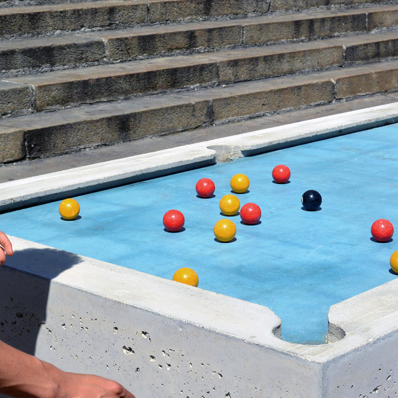 Gwendal Le Bihan Designs Urban Pool Table For Public Games