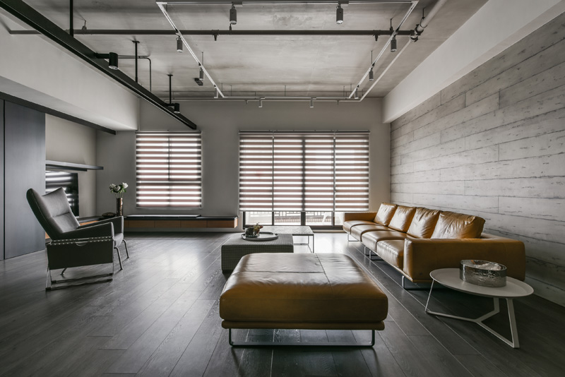 A Palette Of Wood Metal And Concrete For This Apartment Interior In