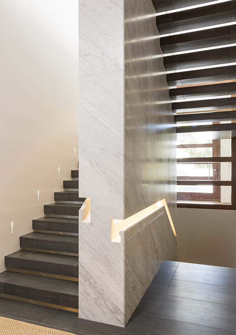 Design Detail - This staircase features a built-in handrail