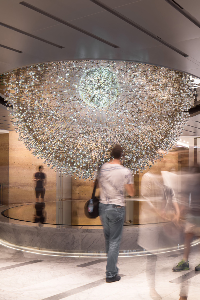 This Sculpture In Chicago Is Made Up Of Over 3,100 Hand Blown Glass Orbs