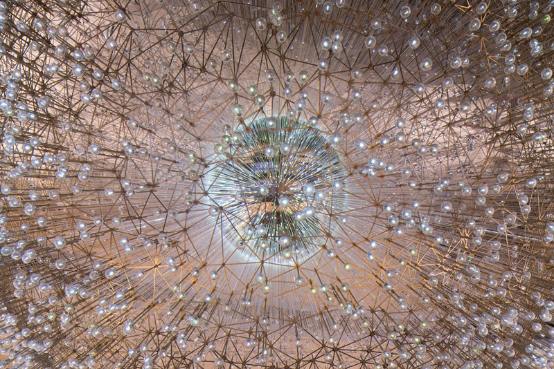 This Sculpture In Chicago Is Made Up Of Over 3,100 Hand Blown Glass Orbs