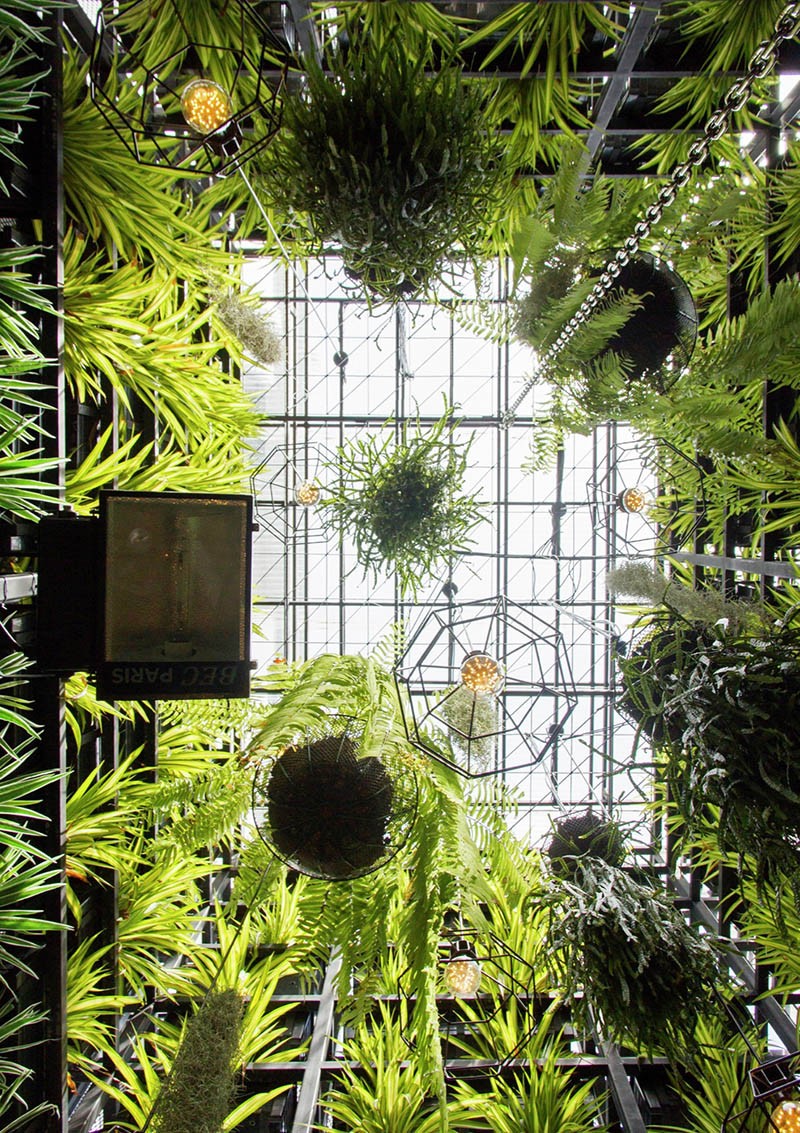 The vertical garden in this house reconnects the residents with nature