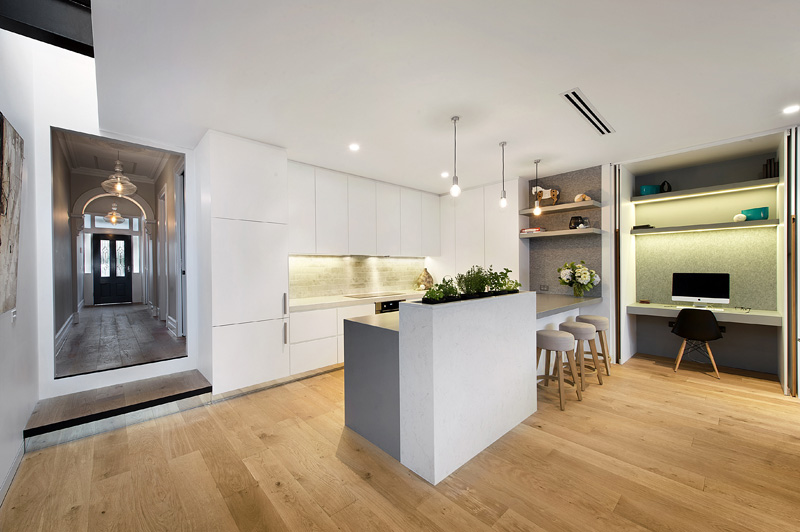 This kitchen has a built-in herb garden