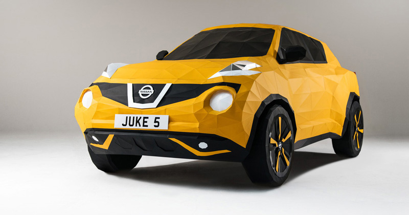 Nissan Juke: Folded in Britain by artist Owen Gildersleeve and model maker Thomas Forsyth