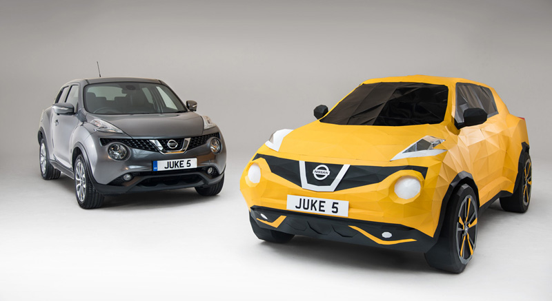 Nissan Juke: Folded in Britain by artist Owen Gildersleeve and model maker Thomas Forsyth