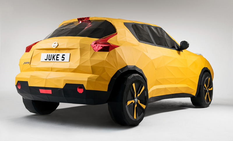 Nissan Juke: Folded in Britain by artist Owen Gildersleeve and model maker Thomas Forsyth