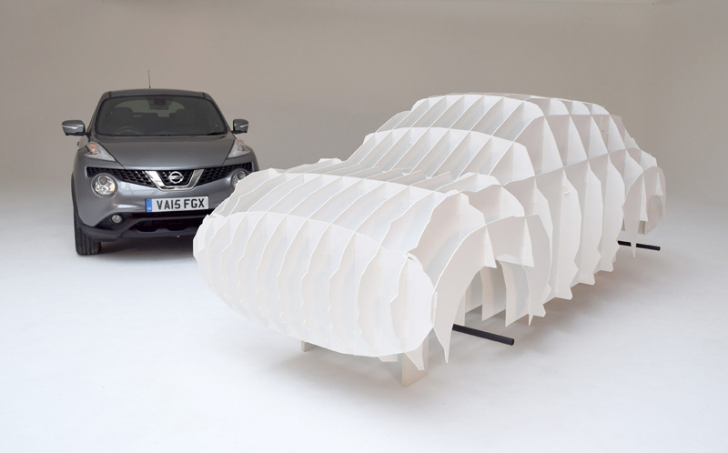 Nissan Juke: Folded in Britain by artist Owen Gildersleeve and model maker Thomas Forsyth