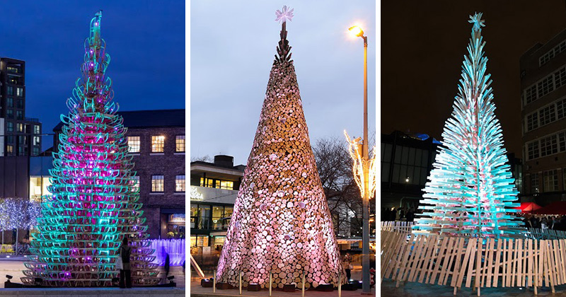 Giant Christmas Trees Have Sprouted Up In Budapest, London And Manchester