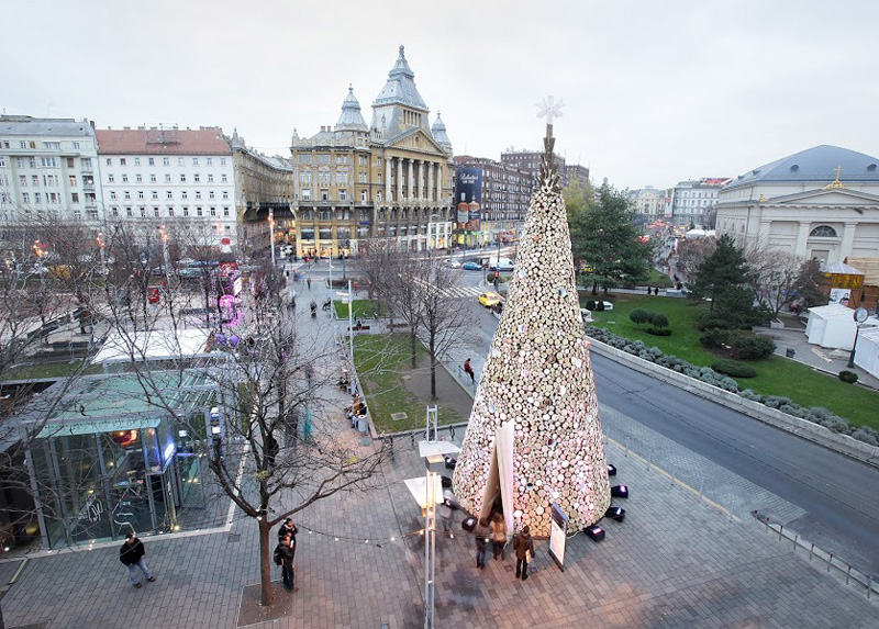 Giant Christmas Trees Have Sprouted Up In Budapest, London And Manchester