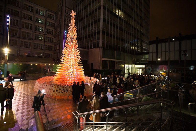 Giant Christmas Trees Have Sprouted Up In Budapest, London And Manchester