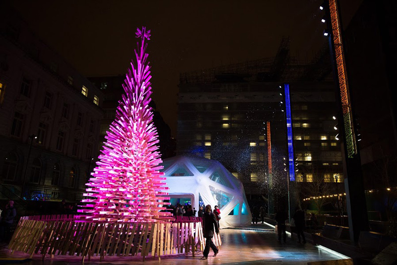 Giant Christmas Trees Have Sprouted Up In Budapest, London And Manchester