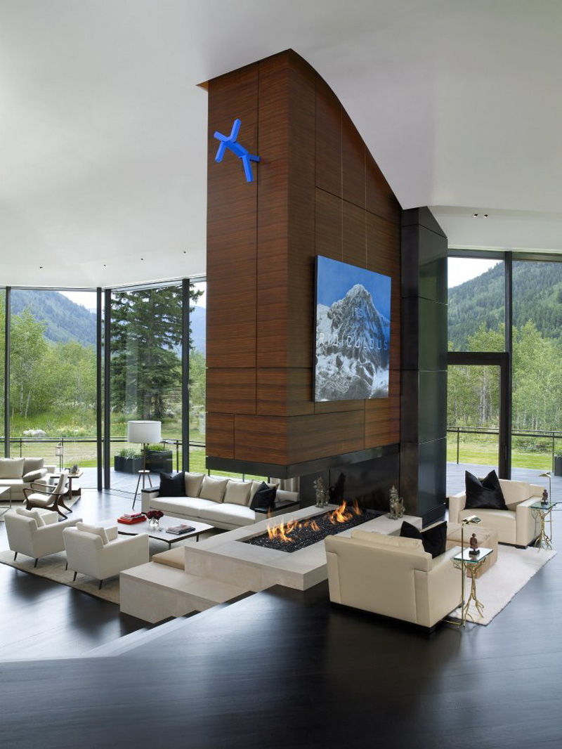 13 examples of how to incorporate a double-sided fireplace into your home