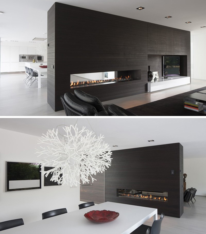 13 examples of how to incorporate a double-sided fireplace into your home
