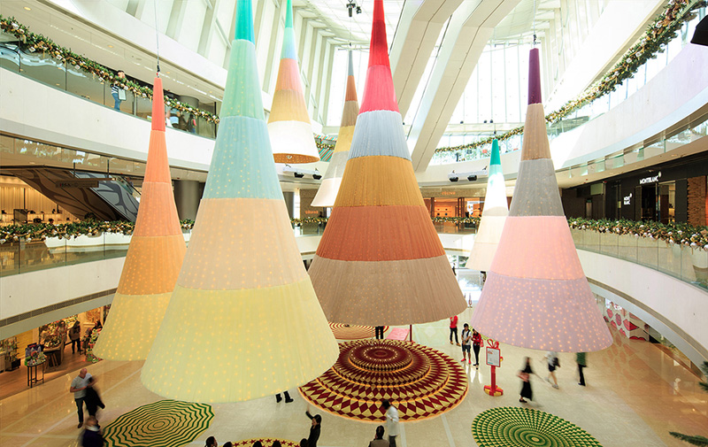 Glowing Trees Installation by spacial practice