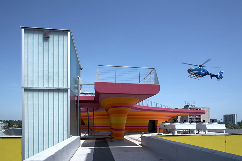 This is probably the most interesting helicopter landing pad you'll see today