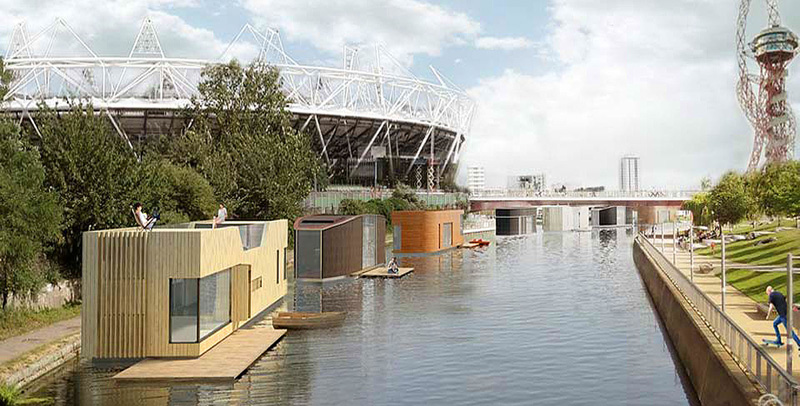 Why are people living on the water in London?