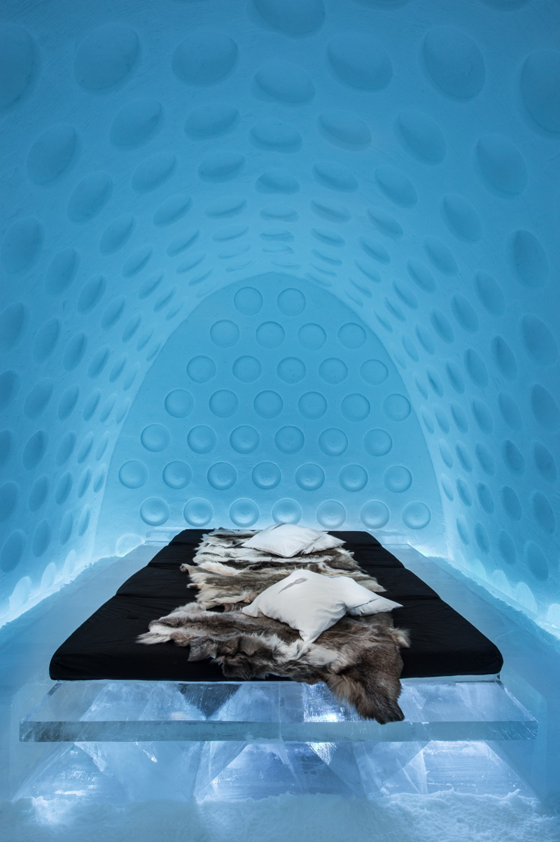 Inside the ICEHOTEL in Jukkasjärvi, Sweden