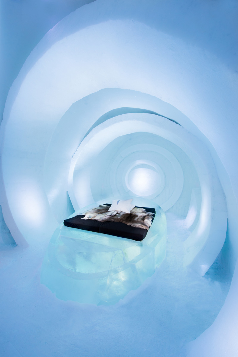 Inside the ICEHOTEL in Jukkasjärvi, Sweden