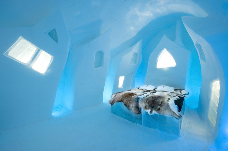 Inside the ICEHOTEL in Jukkasjärvi, Sweden